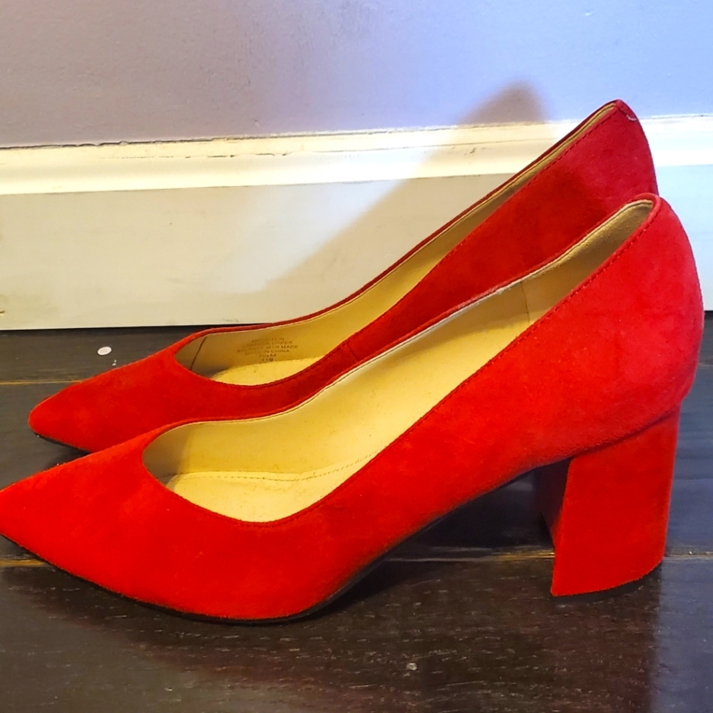 Red Chunky heel